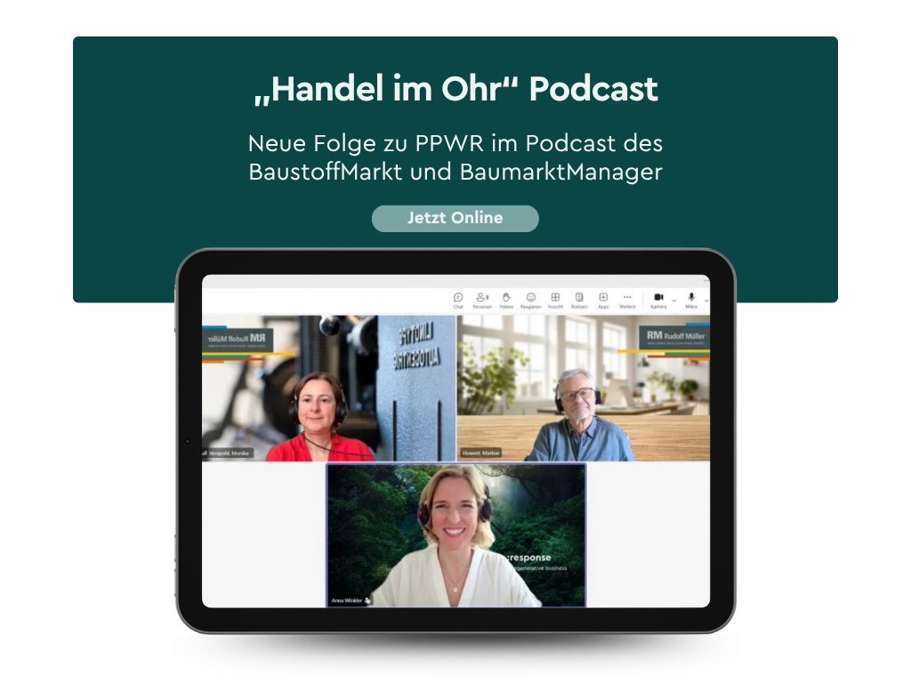 Bild zur Veröffentlichung des Podcasts "Handel im Ohr" mit den Hosts und Dr. Anna Winkler von :response