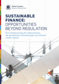 Cover der Handreichung "Sustainable Finance" des UN GCD